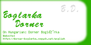 boglarka dorner business card